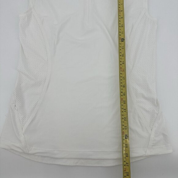 Athleta Pacifica II 1/4 Zip Tank Top White Size Large Athletic Sleeveless - Picture 10 of 10